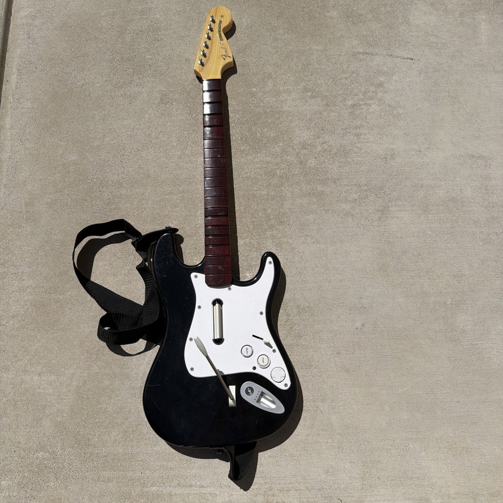 PlayStation Rock Band Fender Stratocaster Guitar Controller & Strap No Dongle